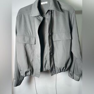 Max Studio Gray Button-Up Jacket